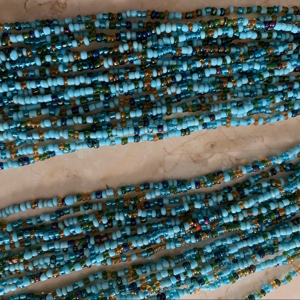 Turquoise Beaded Statement Necklace - image 5